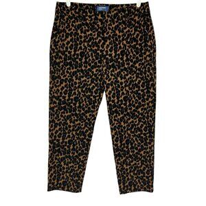 Old Navy Women's Harper High‎ Rise Leopard Print Cropped Pants Sz 8 Regular NWOT